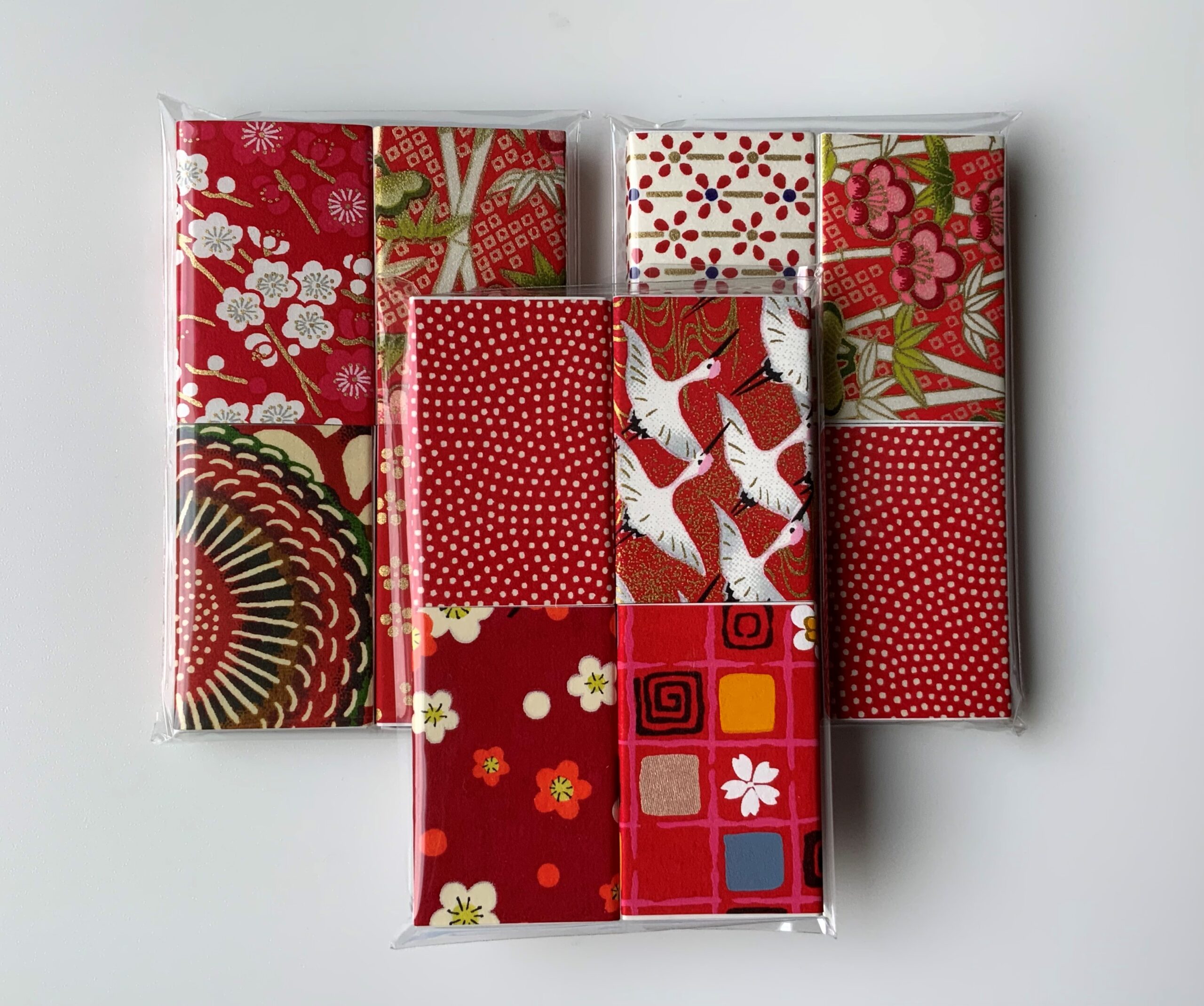 CHIYOGAMI MATCHBOXES RED (Set of 4) Irene Shimizu Fine Art
