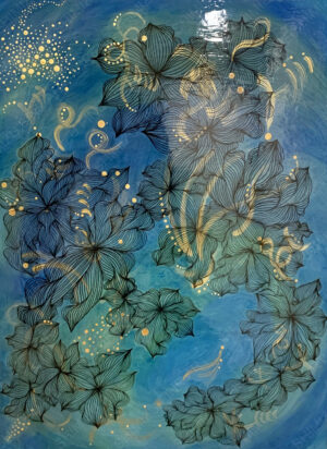 LOVE IN BLOOM-CELESTIAL SERENITY (SOLD)